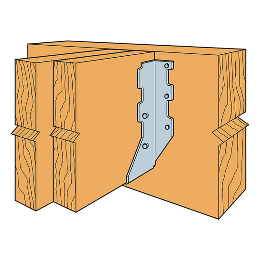 SIMPSON Strong-Tie LU28-2L Double 2 in. x 8 in. 20-Gauge G90 Galvanized Double-Shear Face-Mount Joist Hanger (50-Pack)