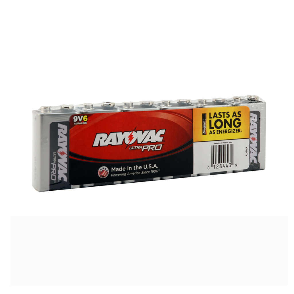 RAYOVAC ULTRA-PRO Alkaline 9-Volt Snap-Contact Battery (6-Pack)