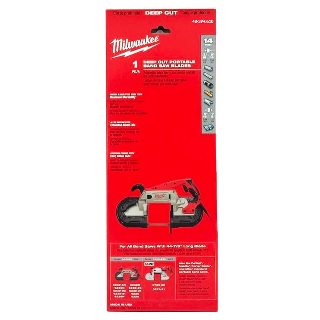 Milwaukee 48-39-0510 44-7/8 in. 14 TPI Thick Metal Band Saw Blade