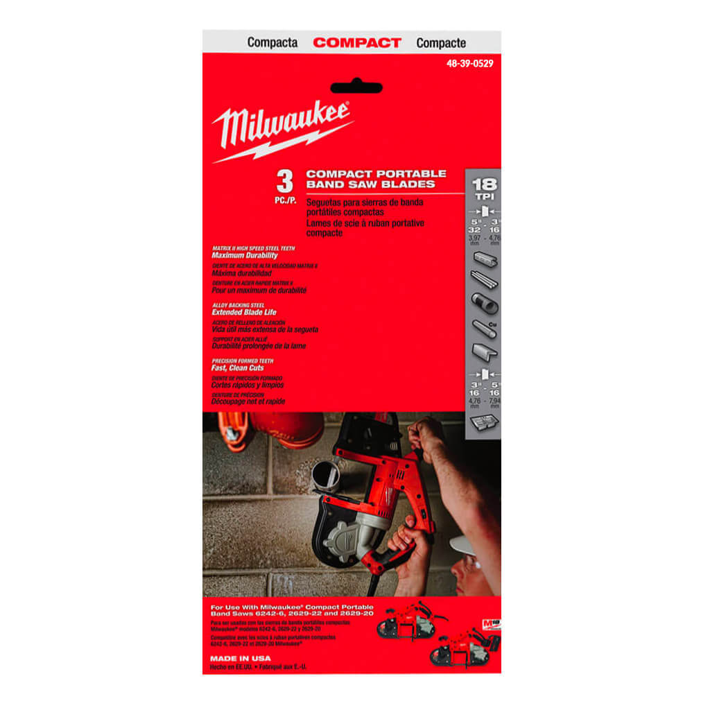 Milwaukee 48-39-0529 35-3/8 in. 18 TPI Medium Metal Band Saw Blade (3-Pack)