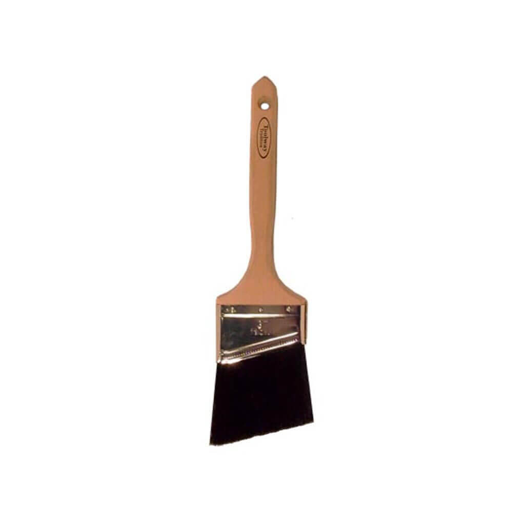 Toolway 2-1/2 in. Wood Handle Black Pure Bristle Angle Paint Brush