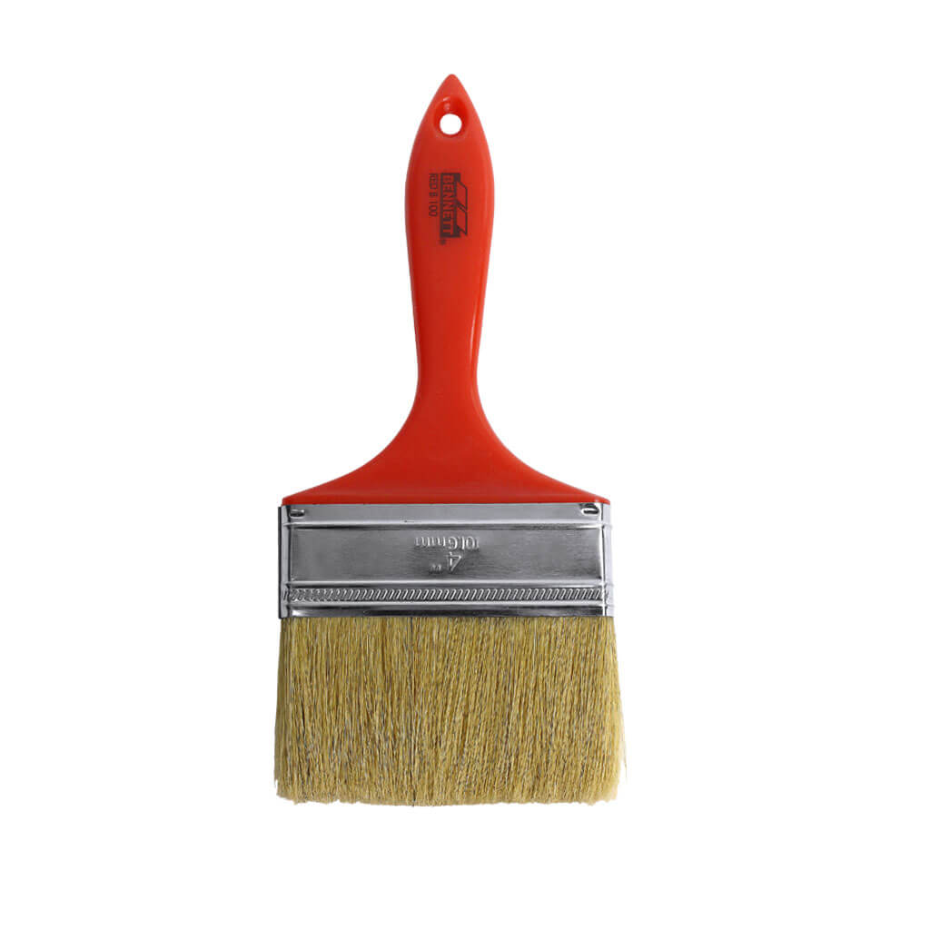 Bennett B100 4 in. Red Handle General Purpose Polyester Bristle Paint Brush