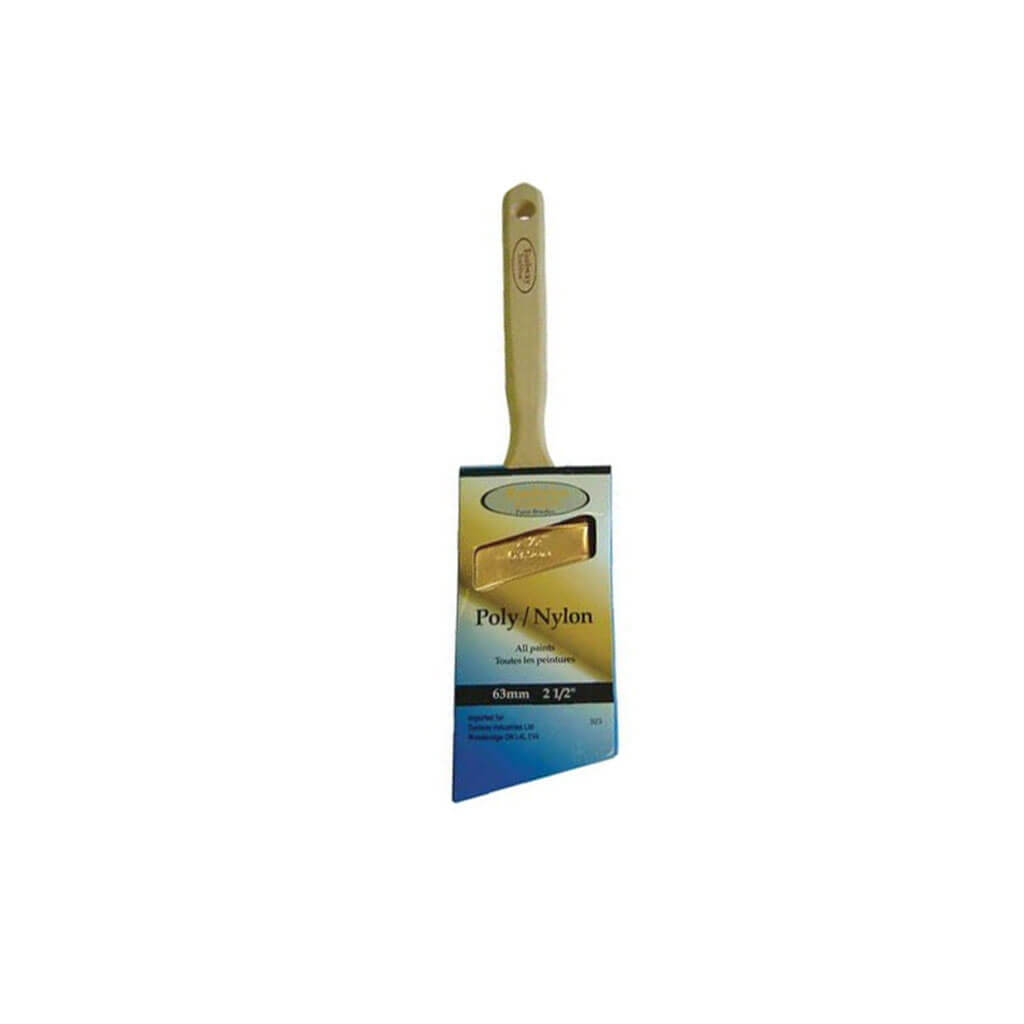 Toolway 2-1/2 in. Wood Handle Nylon/Polyester Fibre Angle Paint Brush