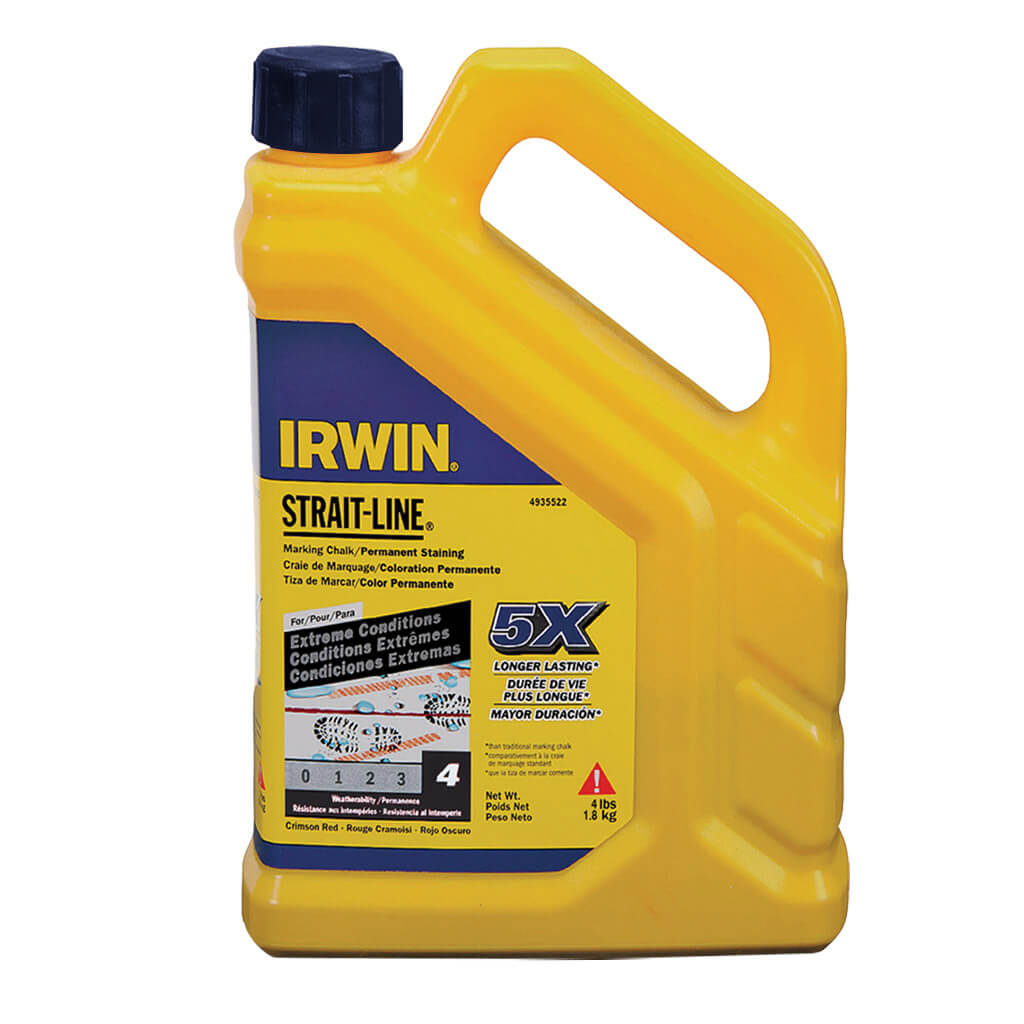 IRWIN 4935524 Strait-Line 4 lb. Blue Permanent Staining Marking Chalk