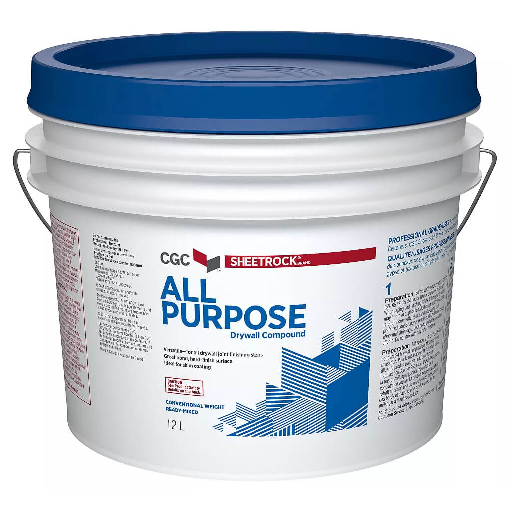 CGC SHEETROCK 12-Litre ALL PURPOSE Conventional Weight Ready-Mixed Drywall Compound