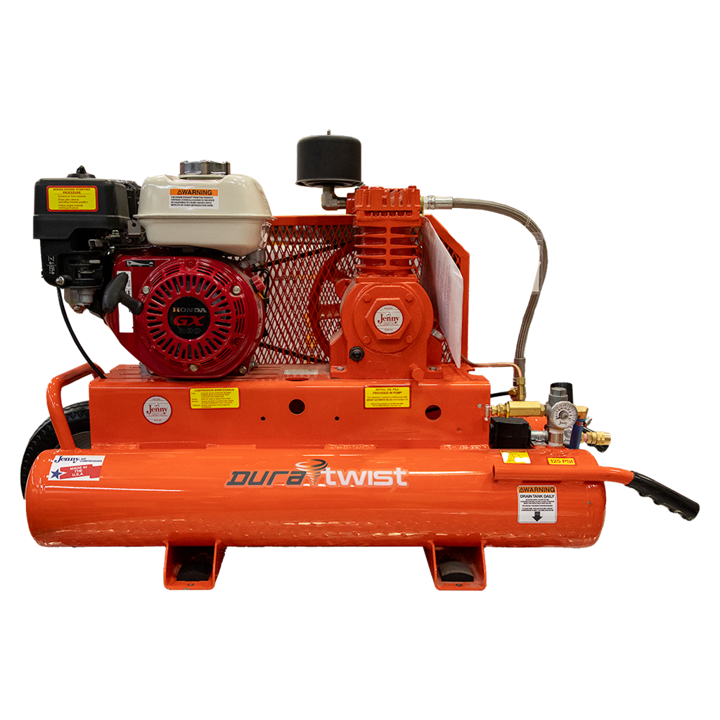 DuraDrive 8-Gallon 5.5 HP Gas-Powered Wheeled Portable Air Compressor