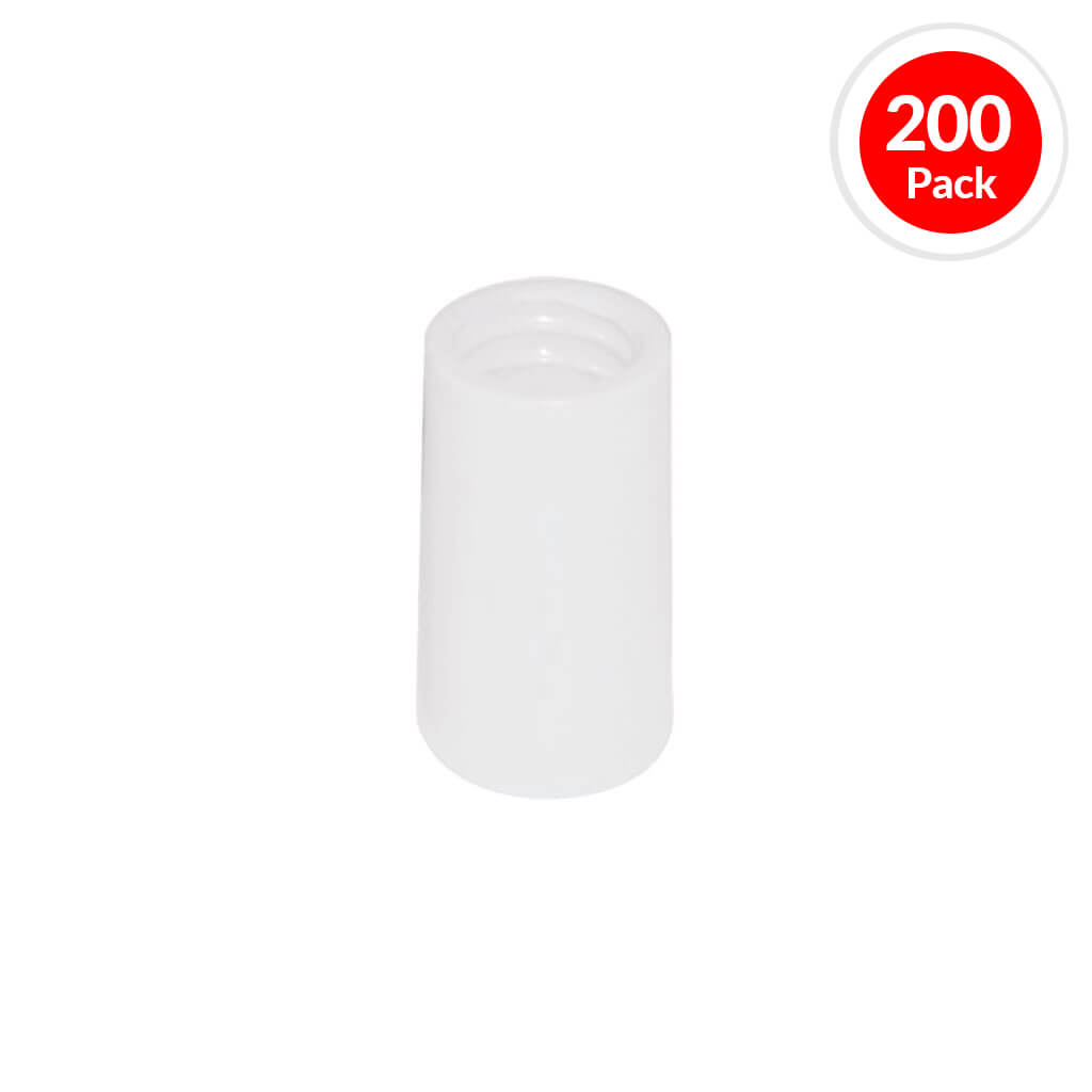 DuraDrive FormaCONE 2 in. x 1/2 in. White Threaded Plastic Coil Set Back Cone (200-Pack)