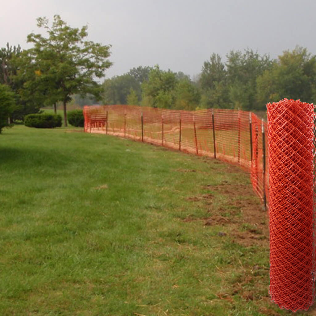 DuraDrive 4 ft. x 50 ft. Plastic Diamond Grid Mesh Construction Fence