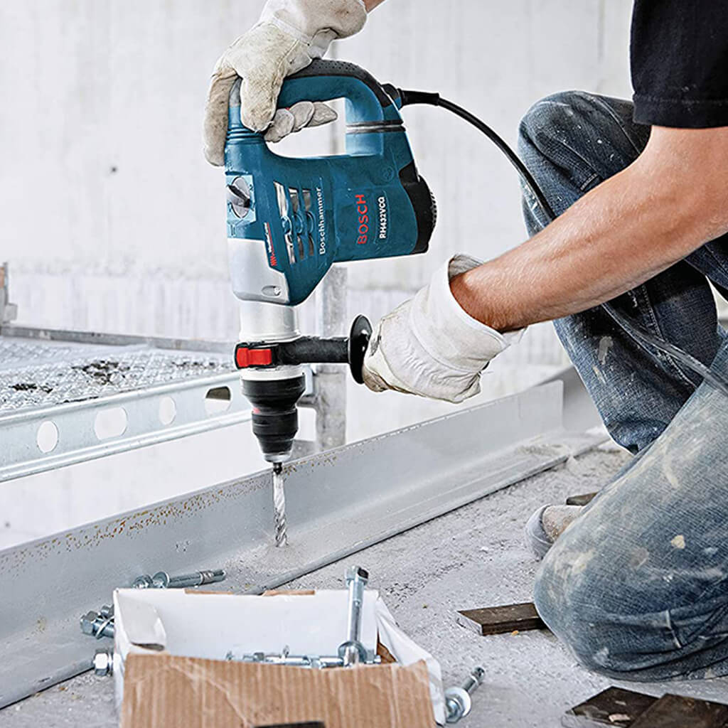 BOSCH RH432VCQ 1-1/4 in. SDS-Plus 8.5-Amp Variable-Speed Corded Rotary Hammer Drill Kit with Quick Change Chuck System