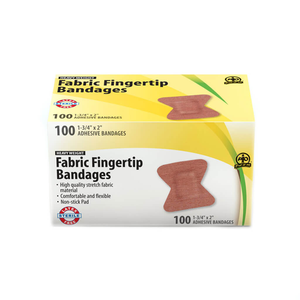 Wasip F1513760 1-3/4 in. x 2 in. First Aid Heavy Weight Fingertip Adhesive Bandages (100-Pack)