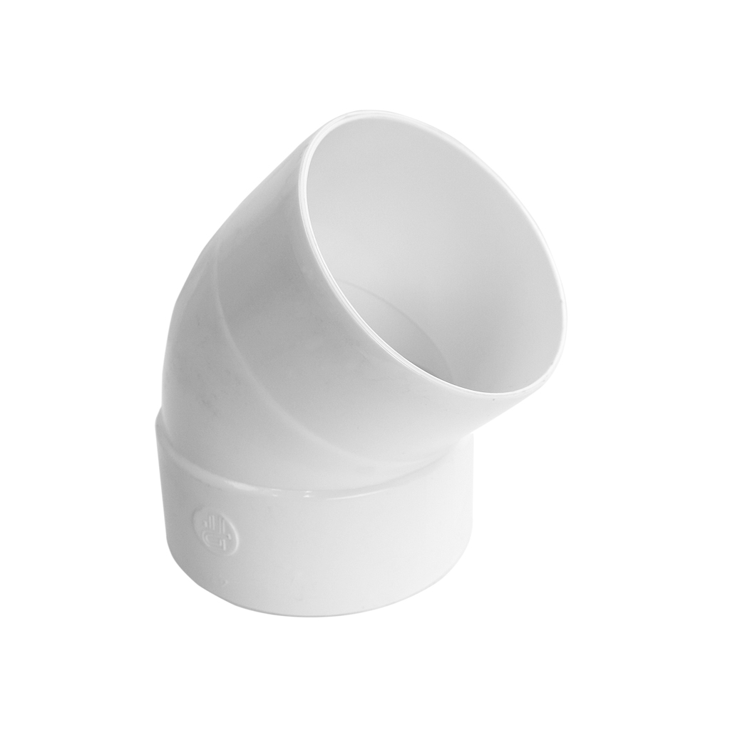 Royal Pipe 4 in. PVC 45-Degree Elbow, Spigot x Hub