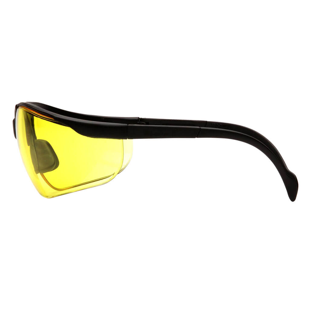 Pyramex SB1830S Venture ll Black Frame Safety Glasses with Amber Lens