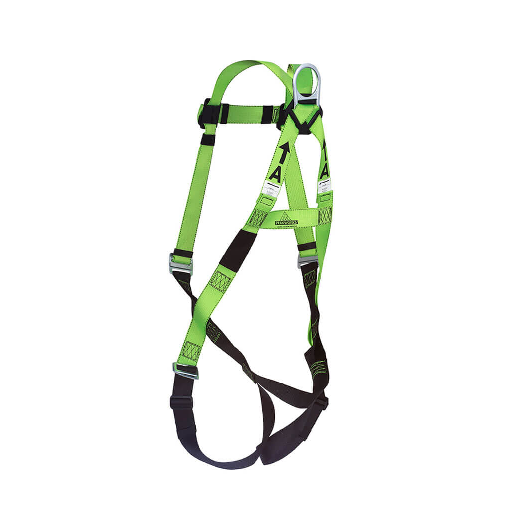 Peakworks FBH-10000A Class A Universal 5-Point Full Body Fall Safety Harness with Grommet Leg Straps