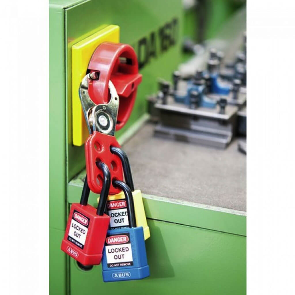 ABUS H702 1-1/2 in. Red Steel Lockout Hasp