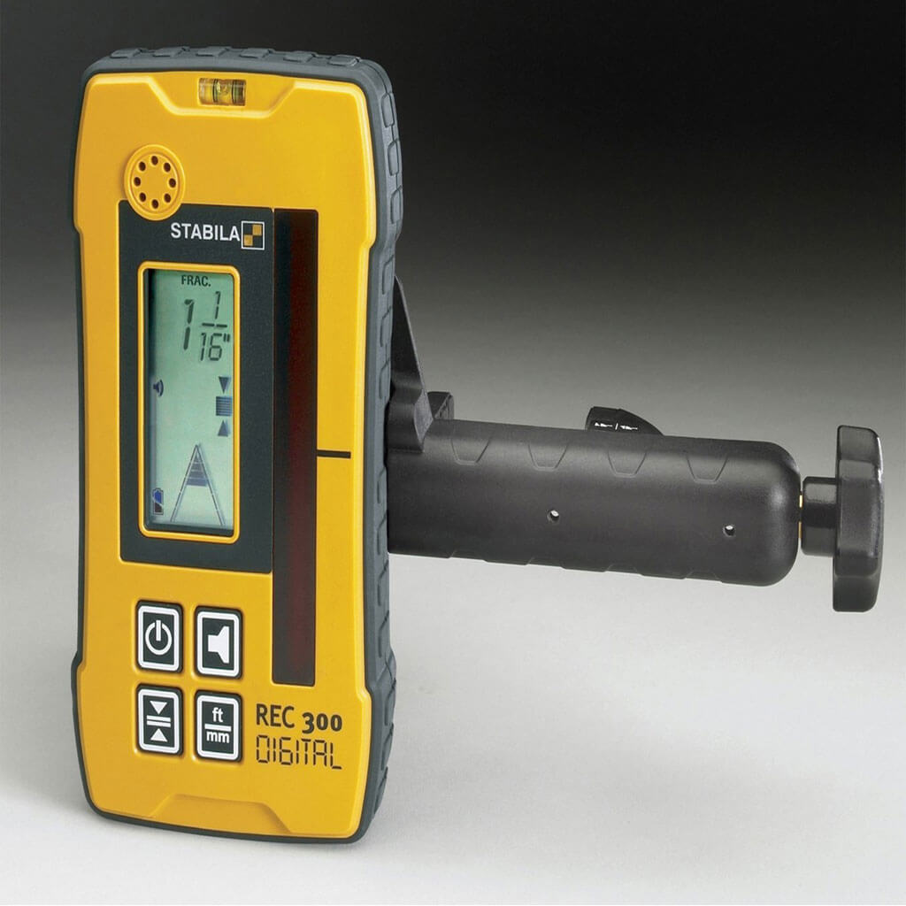 STABILA 07430 REC 300 De-Tech Digital Rotating Laser Receiver with Bracket