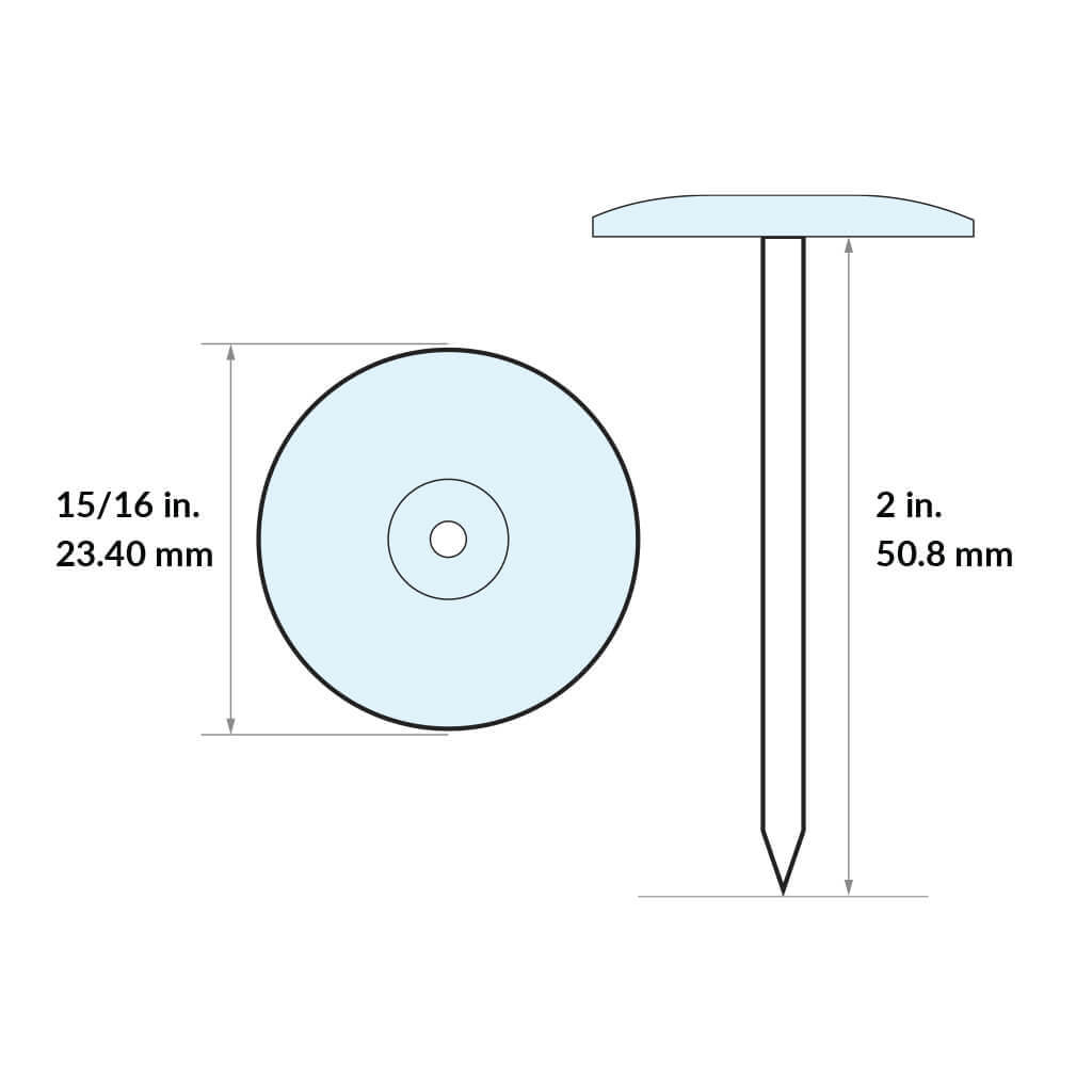 DuraDrive 2 in. Plastic Cap Ring Shank Insulation Nails (2,000-Box)