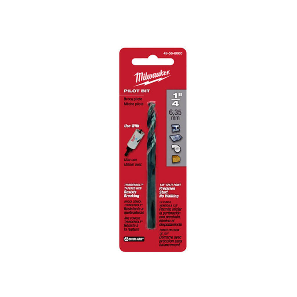 Milwaukee 49-56-8000 1/4 in. x 4 in. Steel Pilot Bit