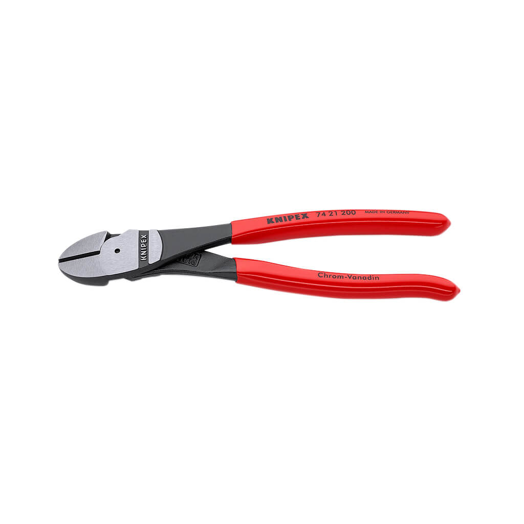 Knipex 74 21 200 SBA 8 in. High-Leverage 12-Degree Angled Diagonal Side Cutting Pliers