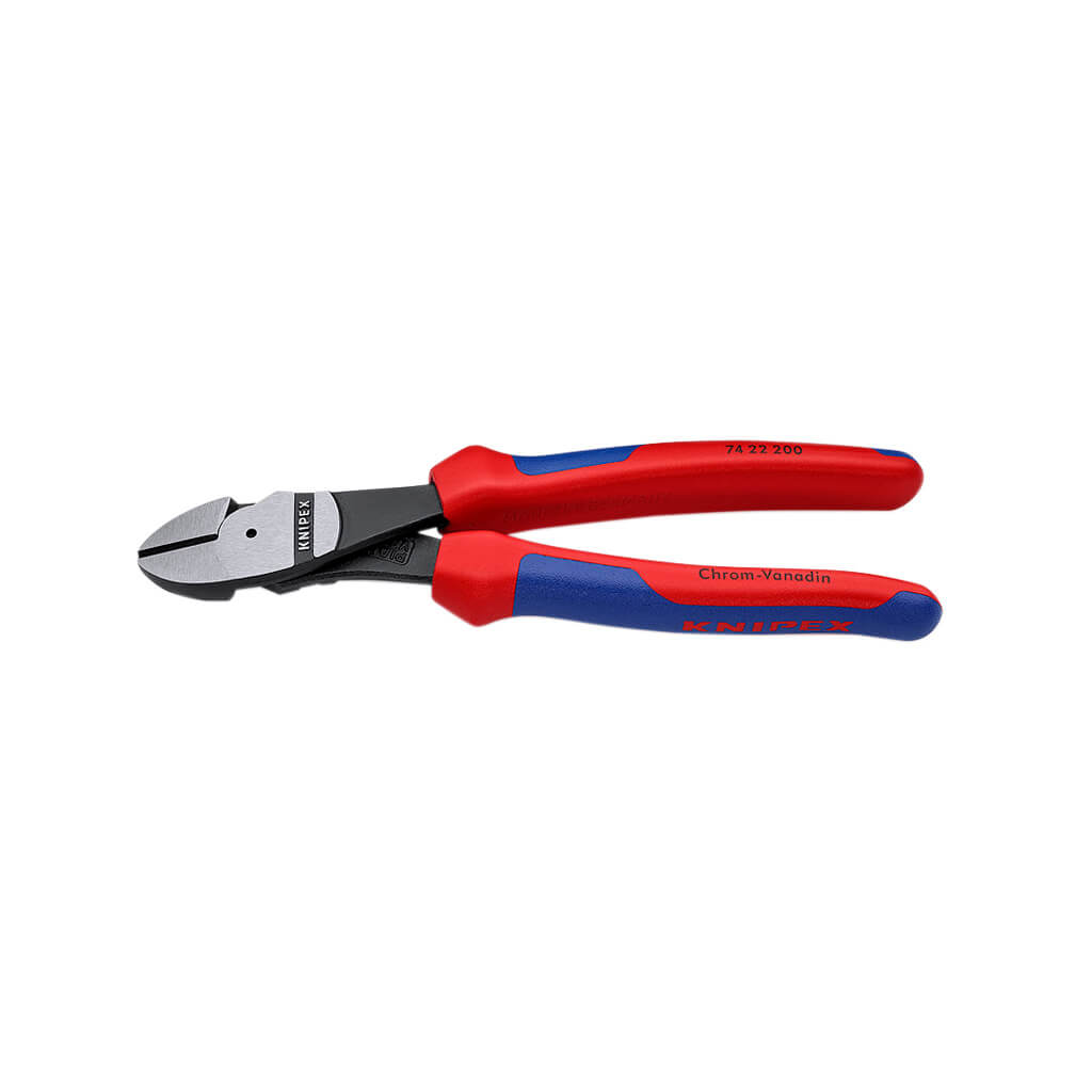 Knipex 74 22 200 SBA 8 in. High-Leverage 12-Degree Angled Diagonal Side Cutting Pliers