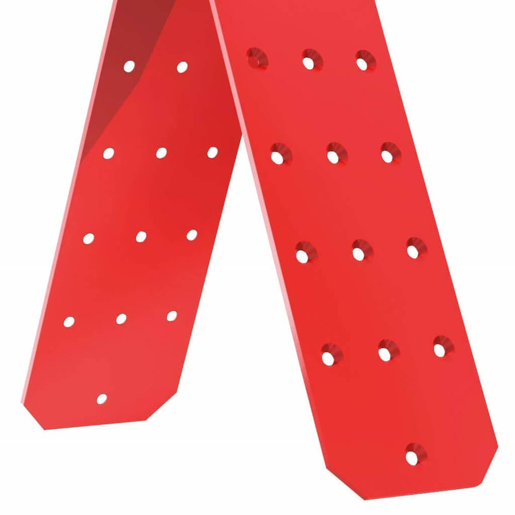 Peakworks RB-9800 Red Reusable Fall Safety Roofing Anchor Bracket