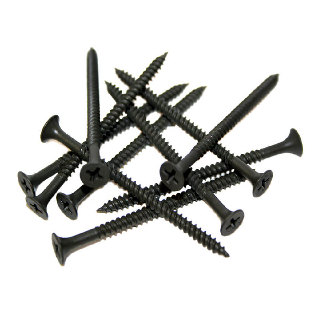 DuraDrive #7 x 2-1/2 in. Black Phosphate Coated Bugle Head Phillips Drive Fine Thread Drywall Screws (2,500-Box)