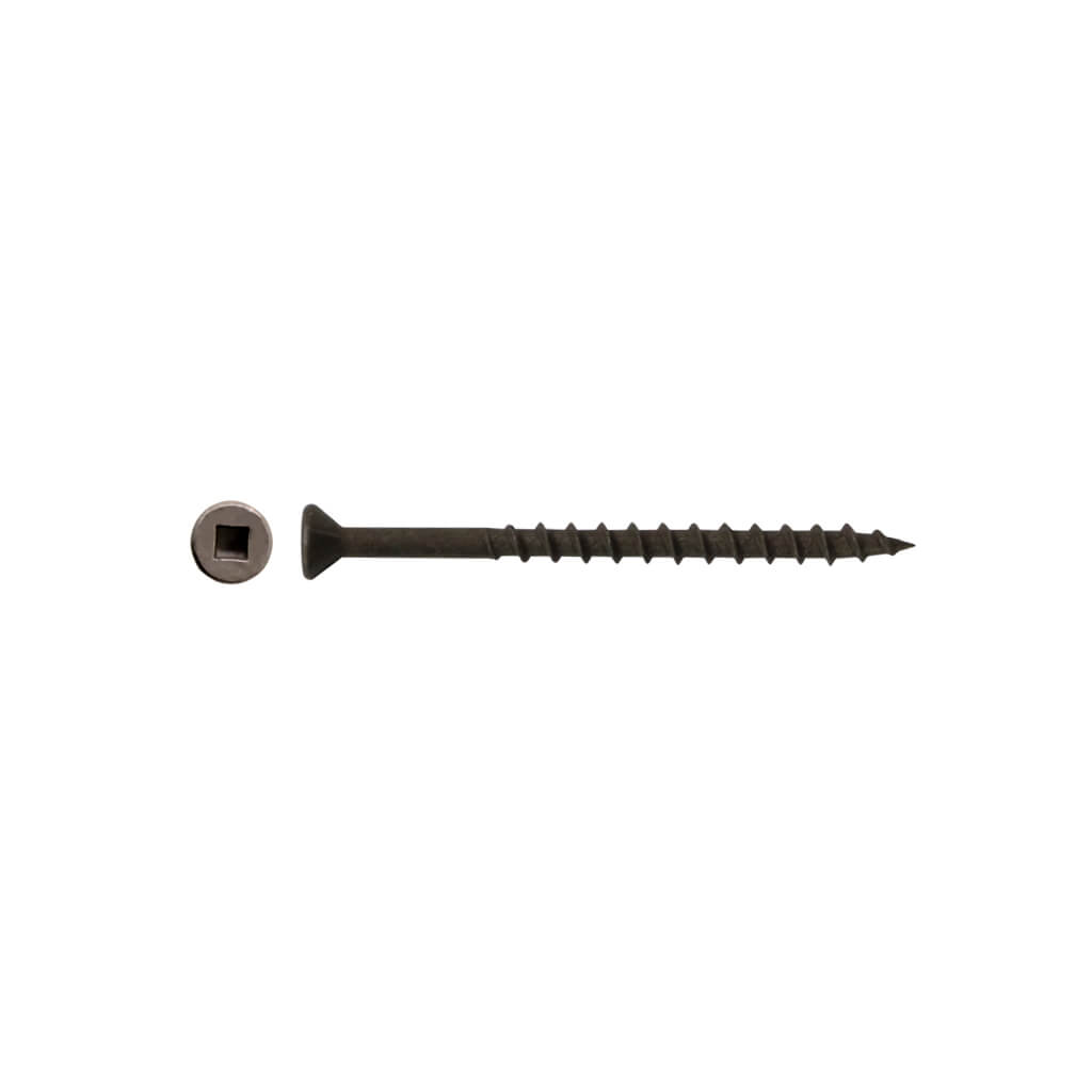 DuraDrive #8 x 2-1/2 in. Low Root Brown Zinc Coated Flat Head Square Drive Cedar Decking Screws (2,500-Box)