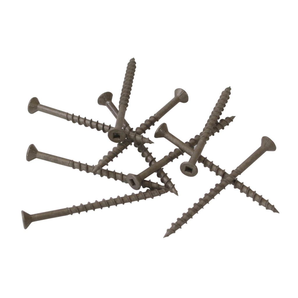 DuraDrive #8 x 2-1/2 in. Low Root Brown Zinc Coated Flat Head Square Drive Cedar Decking Screws (2,500-Box)