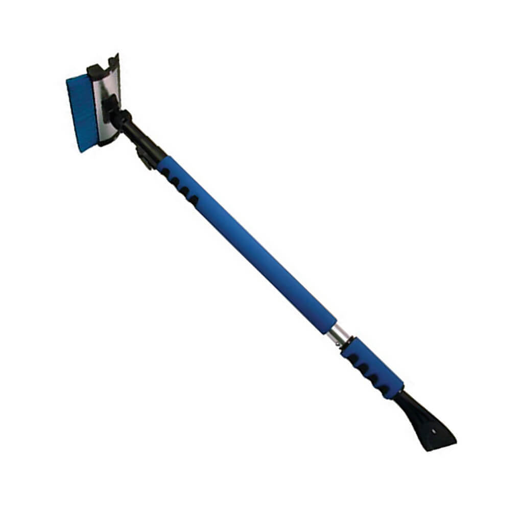 Toolway 194505 56 in. Snow Brush Ice Scraper and Squeegee with Steel Extend Handle