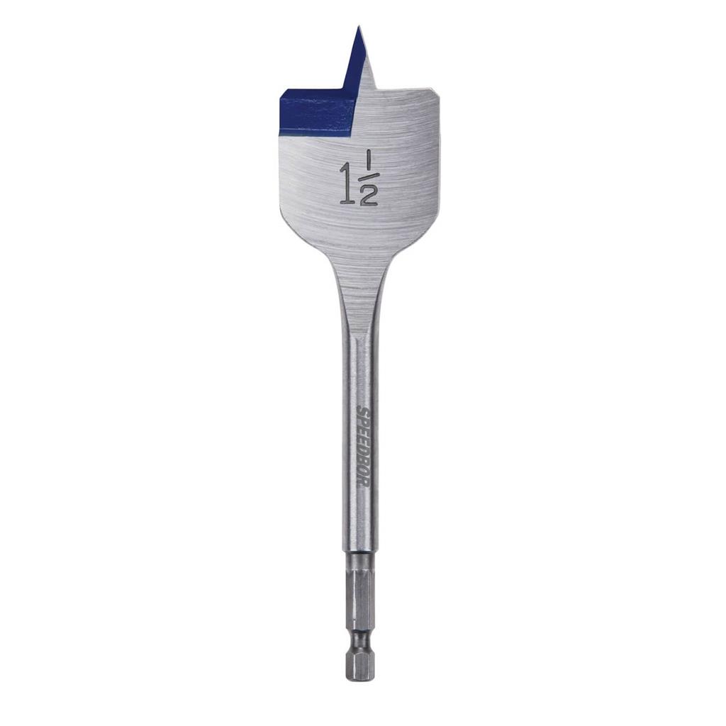 IRWIN 88824 Speedbor 1-1/2 in. x 6 in. Standard Length Blue Groove Point Spade Bit