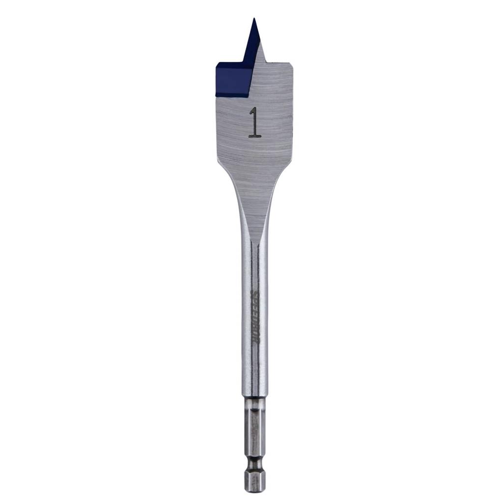 IRWIN 88816 Speedbor 1 in. x 6 in. Standard Length Blue Groove Point Spade Bit