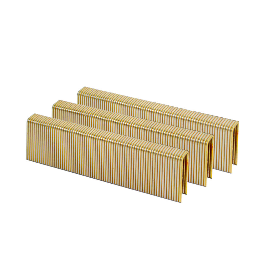 DuraDrive 1-1/4 in. x 7/16 in. Crown 16-Gauge N15 Series Yellow Varnish Galvanized Staples (10,000-Pack)