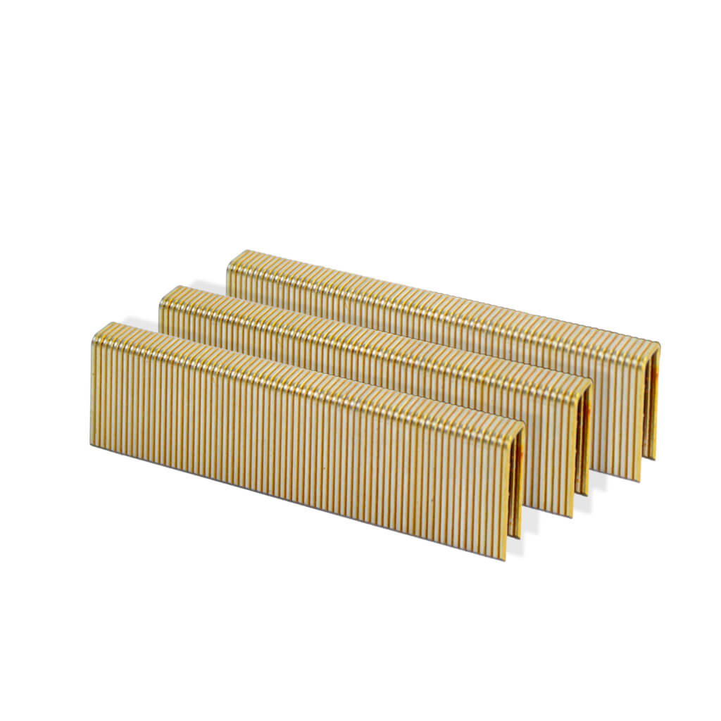 DuraDrive 1-1/4 in. x 7/16 in. Crown 16-Gauge N15 Series Yellow Varnish Galvanized Staples (10,000-Pack)