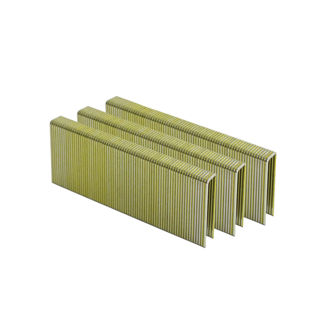 DuraDrive 1-3/4 in. x 7/16 in. Crown N19 Series Yellow Varnish Galvanized Staples (10,000-Pack)