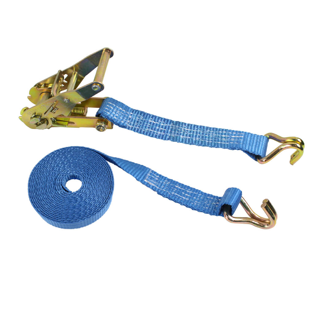 Ben-Mor RSWH1-12 1 in. x 12 ft. Blue Tie-Down Ratchet Strap with Wire Hook 1,100 lbs. Working Load