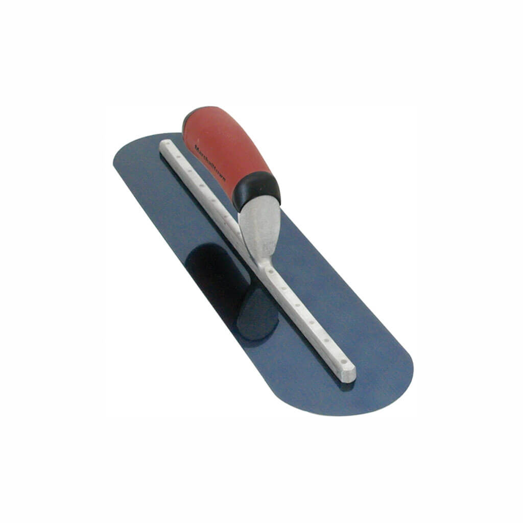 MARSHALLTOWN 12239 24 in. x 5 in. Curved Blue Steel Fully Round Finishing Trowel