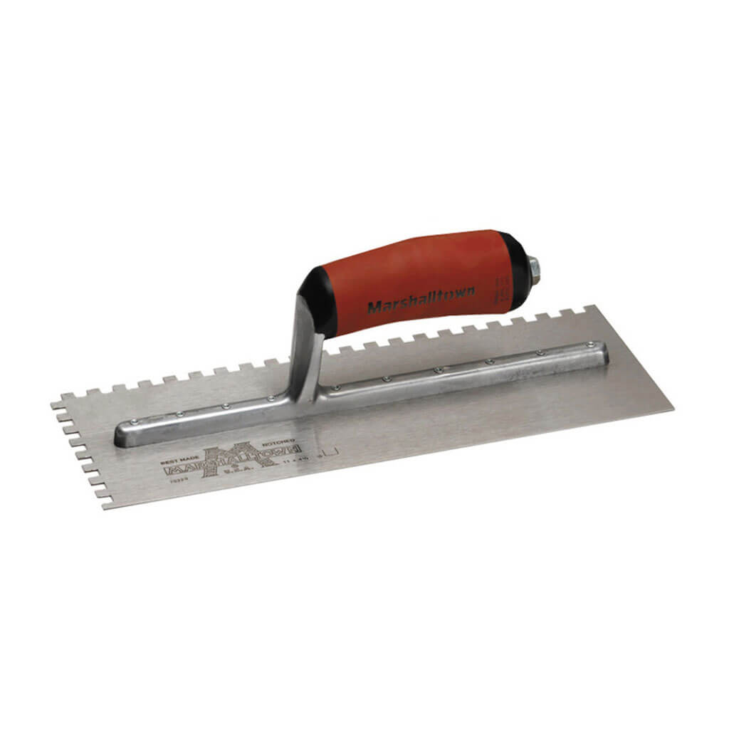 MARSHALLTOWN 15820 3/8 in. Carbon Steel Square-Notched Trowel