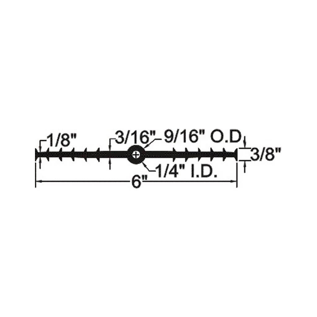 BoMetals RCB-6316 6 in. x 50 ft. Ribbed Center Bulb PVC Waterstop