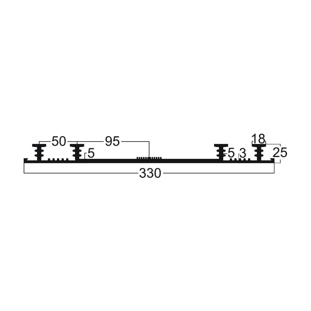 BoMetal BS-13316 13 in. x 3/16 in x 25 ft. Style-930 Base Seal PVC Waterstop