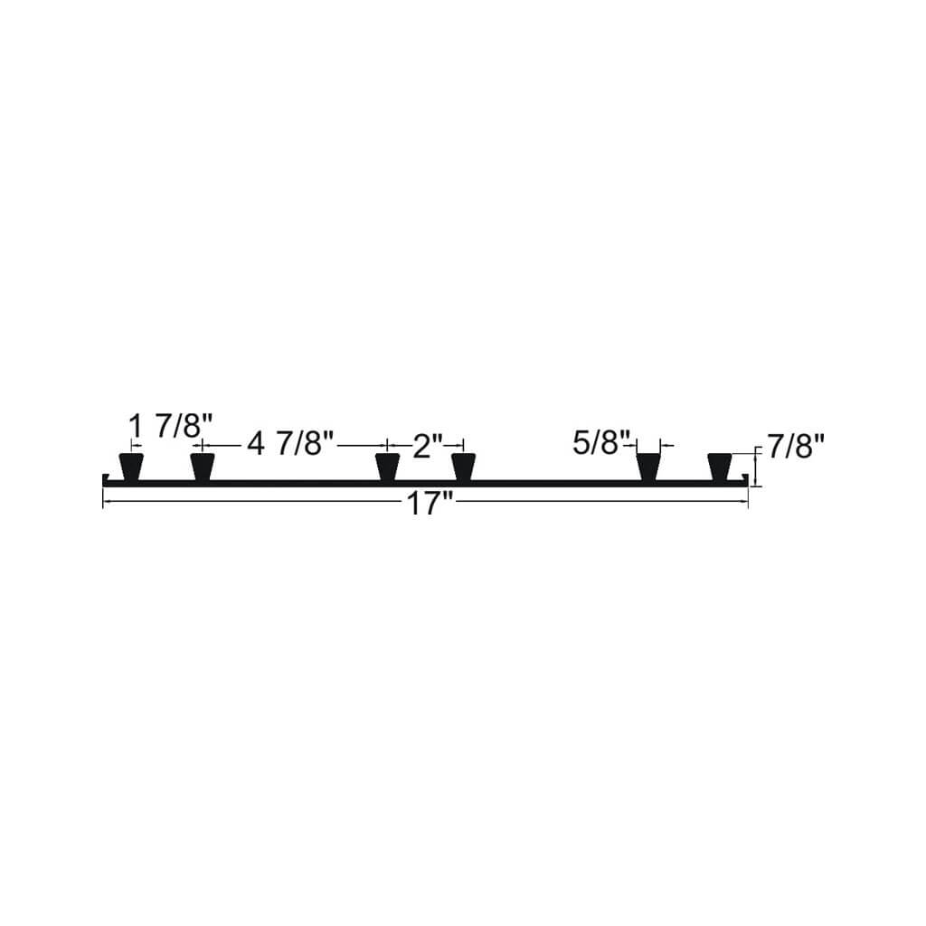 BoMetals BS-17532 17 in. x 5/32 in. x 25 ft. Style-777 Base Seal PVC Waterstop