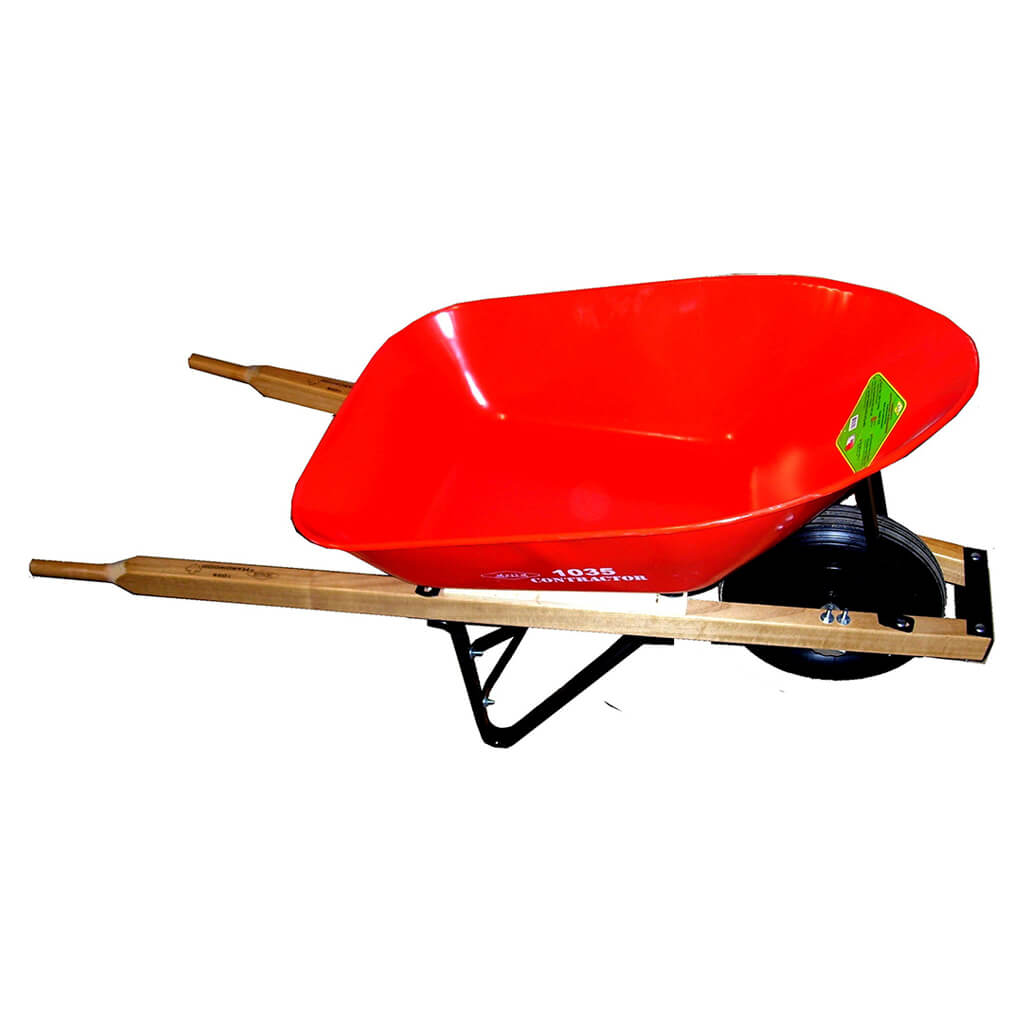 ERIE E-1035 6 cu. ft. Steel Tray Wheelbarrow with Pneumatic Tire