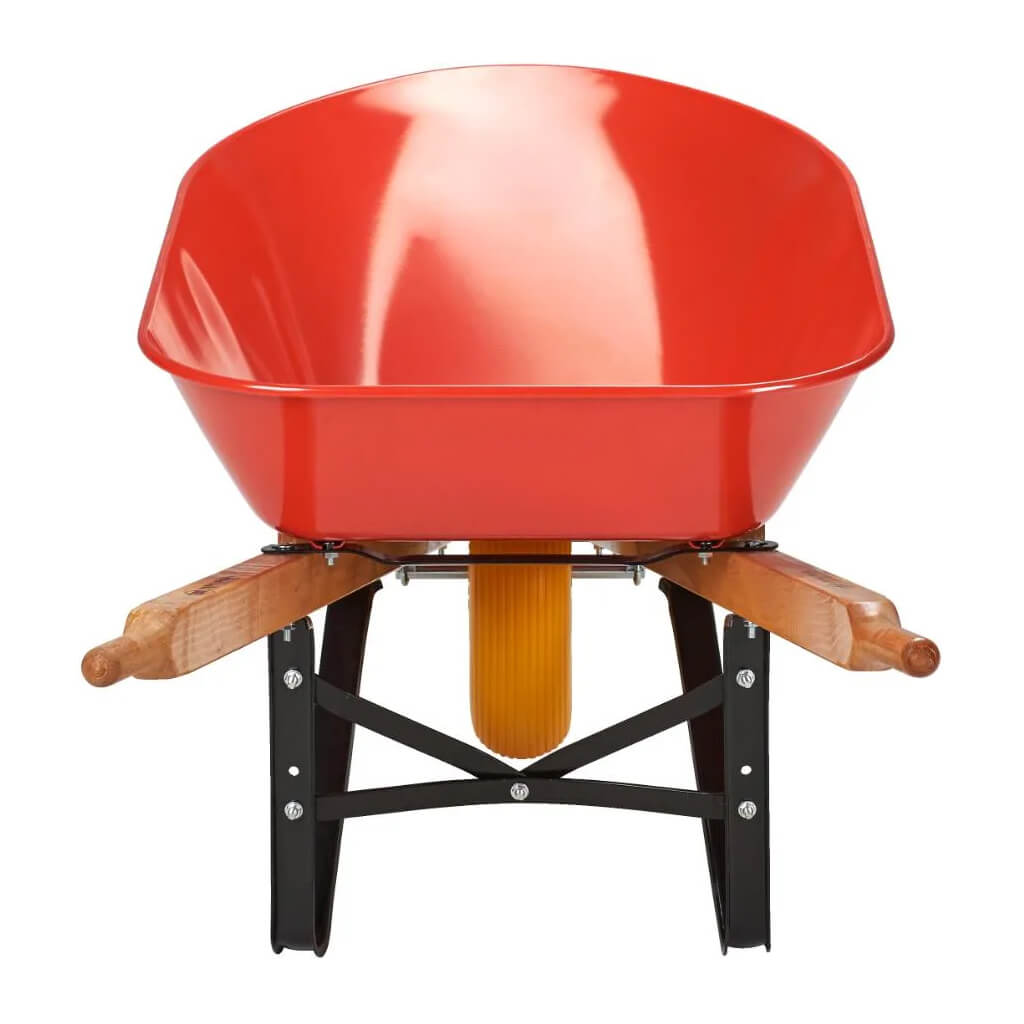 ERIE E-1038 6 cu. ft. Steel Tray Wheelbarrow with Flat-Free Tire
