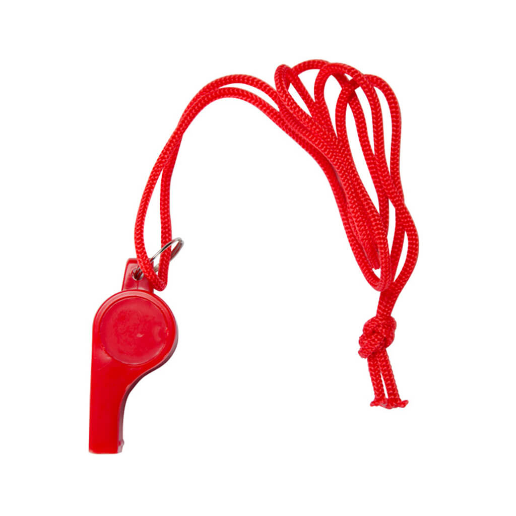 Wasip F6525100 First Aid Red Whistle with Lanyard