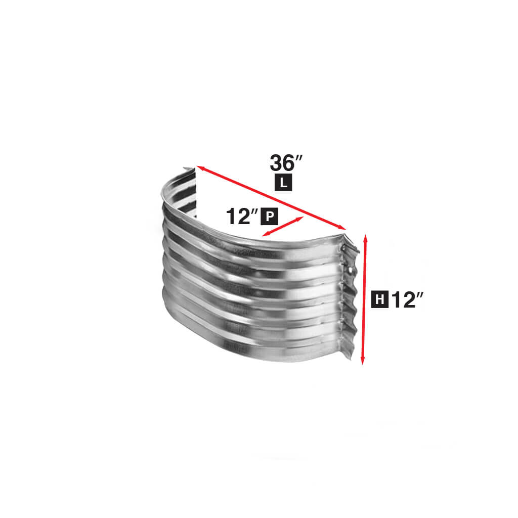 CONQUEST STEEL 36 in. x 12 in. x 12 in. Corrugated Window Well