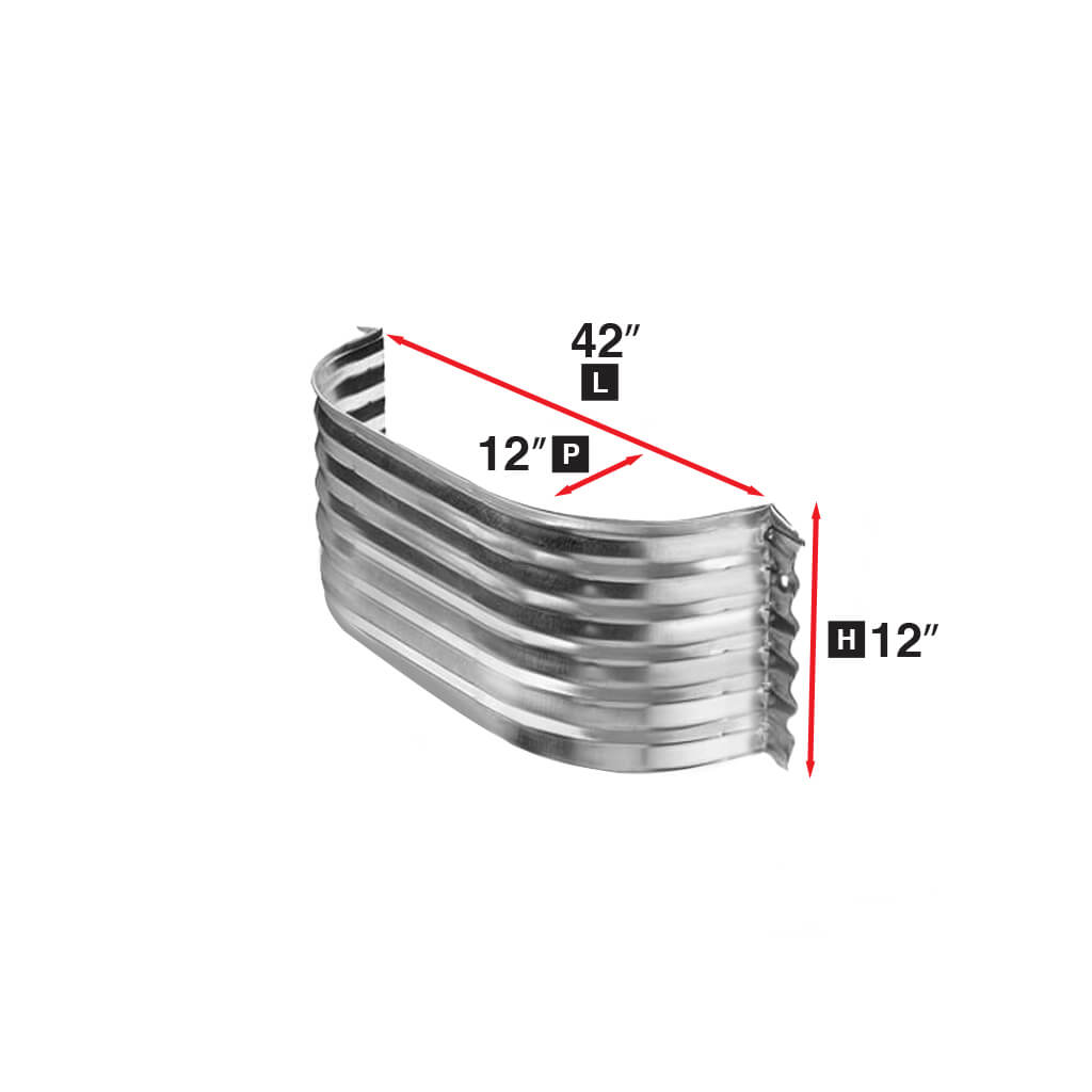 CONQUEST STEEL 42 in. x 12 in. x 12 in. Corrugated Window Well