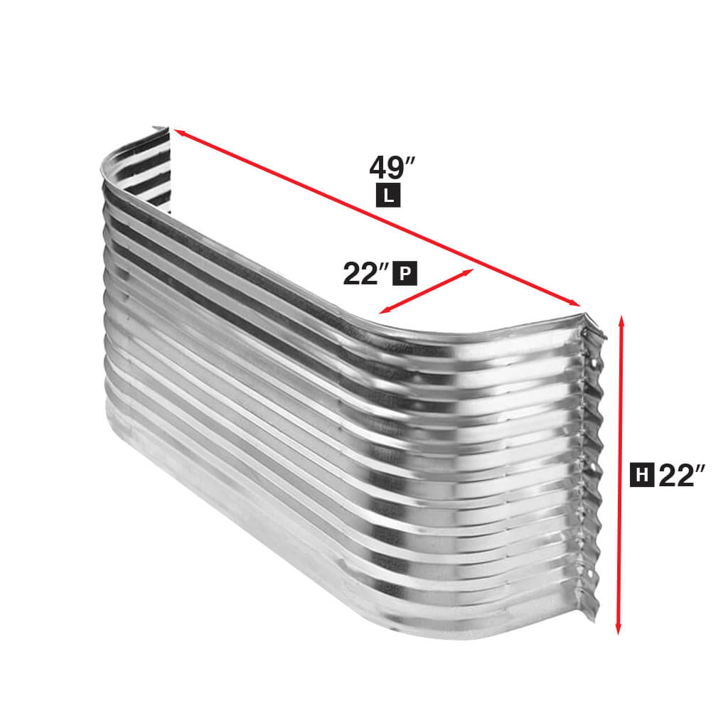 CONQUEST STEEL 49 in. x 22 in. x 22 in. Corrugated Window Well