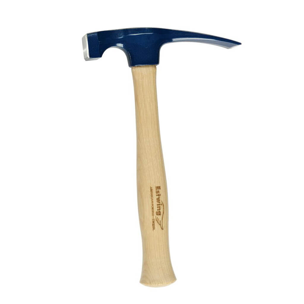 Estwing EW6-21BL  24 oz. x 12-1/2 in. Smooth Face Wooden Handle Steel Bricklayer Hammer