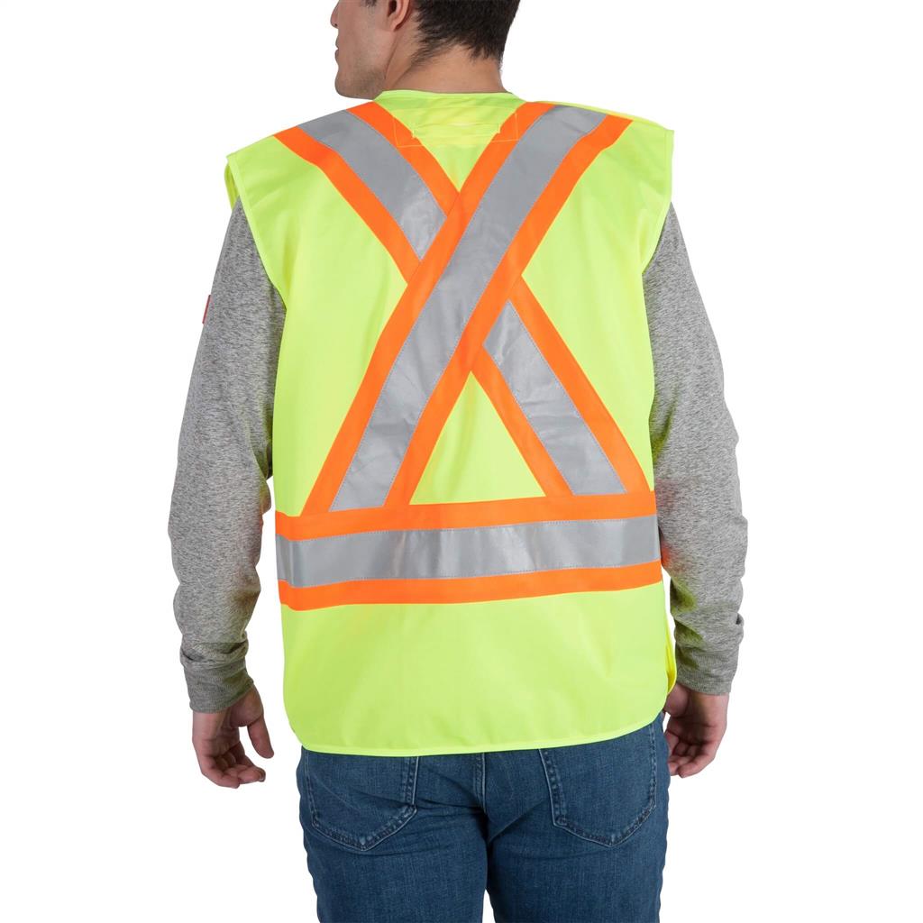 DuraDrive Men's Hi-Vis Class 2 Level 2 Tear-Away Safety Vest with Pockets