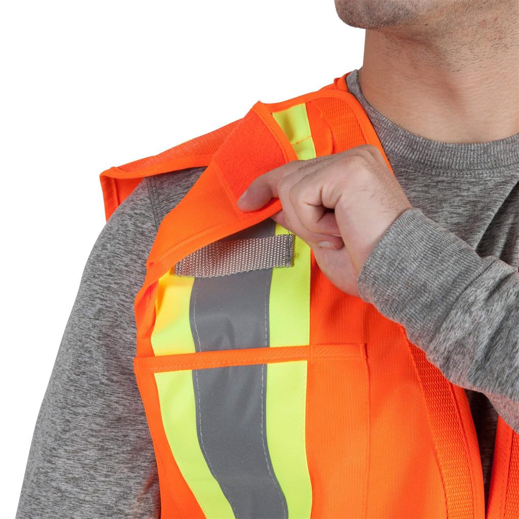 DuraDrive Men's Hi-Vis Class 2 Level 2 Tear-Away Safety Vest with Pockets