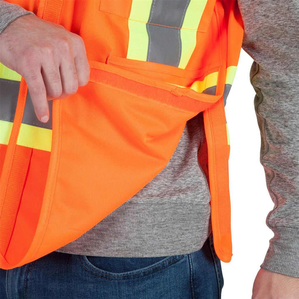 DuraDrive Men's Hi-Vis Class 2 Level 2 Tear-Away Safety Vest with Pockets