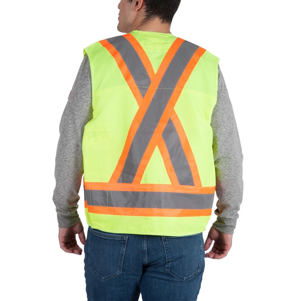 DuraDrive Men's Hi-Vis Class 2 Level 2 Surveyor Safety Vest with Pockets